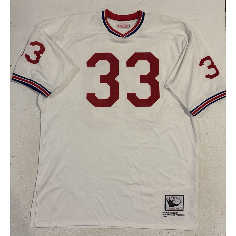 1971 Reggie Rucker New England Patriots Authentic Mitchell & Ness NFL Jersey 56